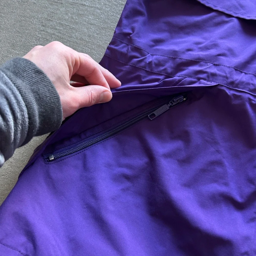 Vintage‎ Eddie Bauer Jacket Women's Small Purple Full Zip Parka Hooded Gore Tex